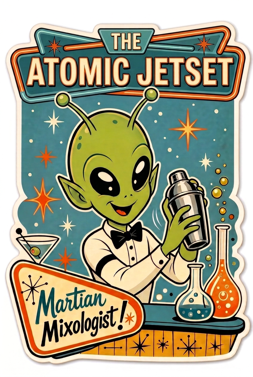Martian Mixologist sticker